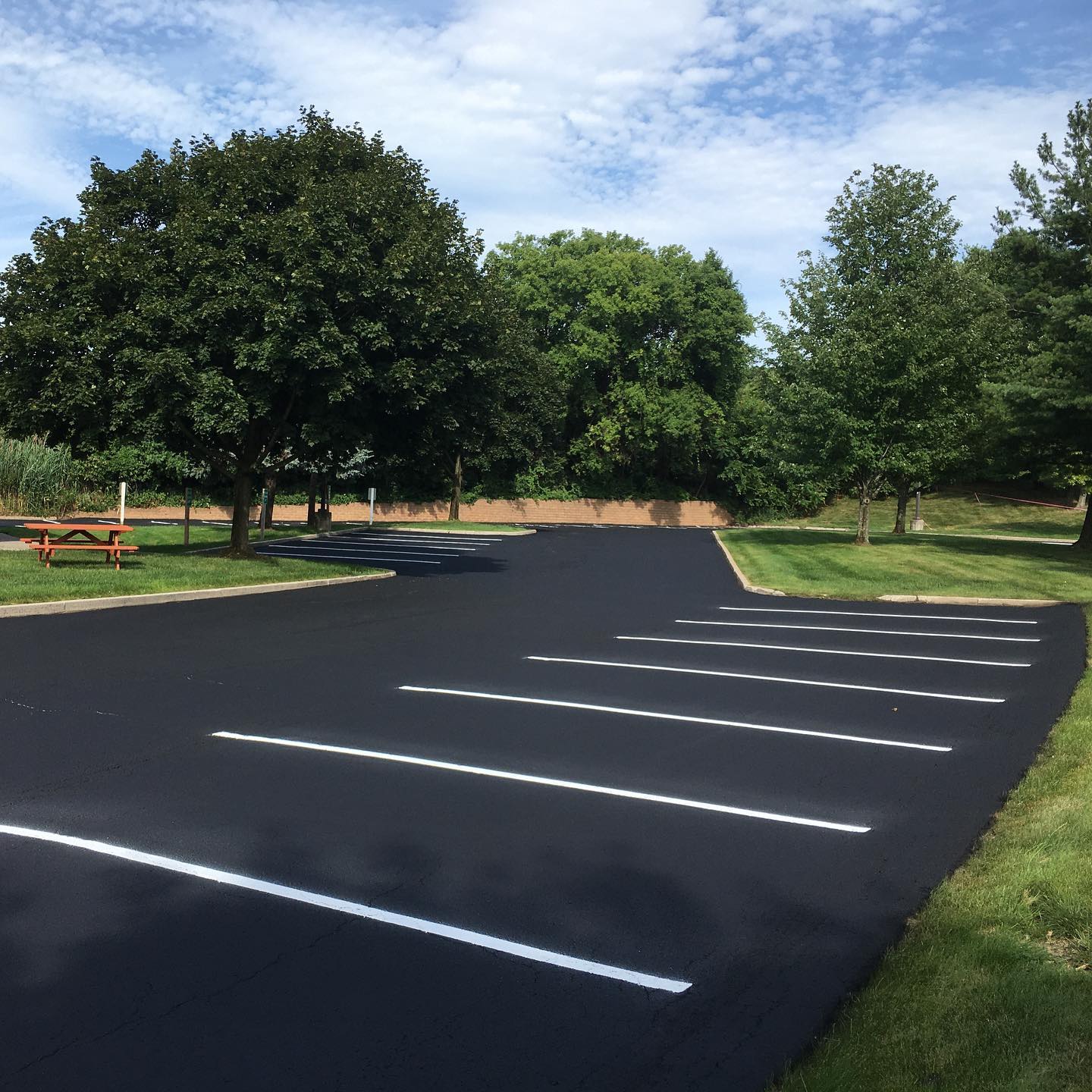 Commerical parking lot seal coating